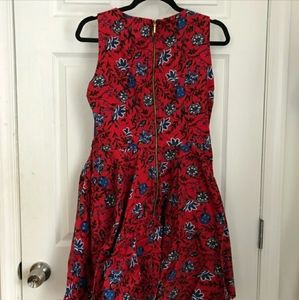 Red floral dress